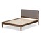 Baxton Studio Leyton Light Grey and Brown Finish Wood Queen Size Platform Bed 135-7379 - alternate 6